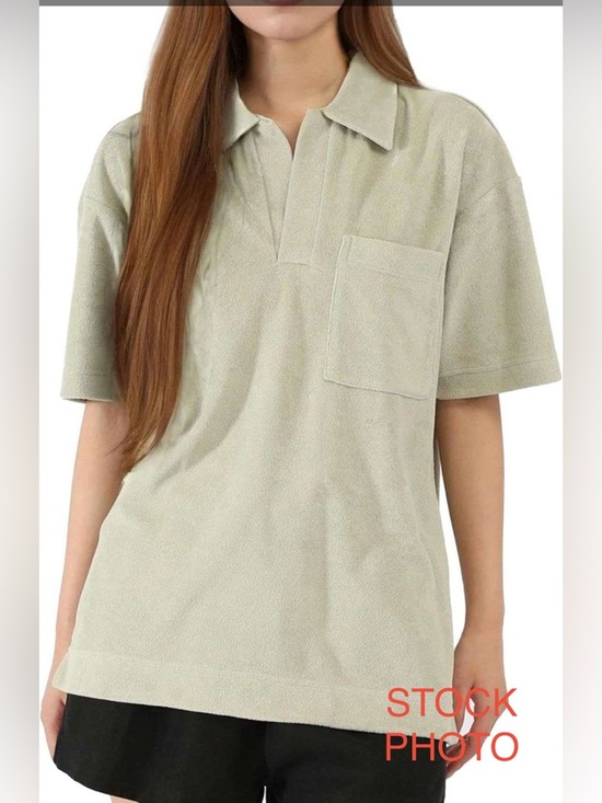 CLSEN Other - Relaxed Terry Polo in Light Sage, unisex, Size Large, NWT
